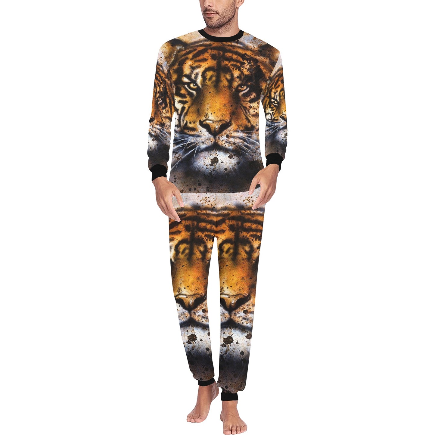 Lion Print Lounge Wear Pajama Set