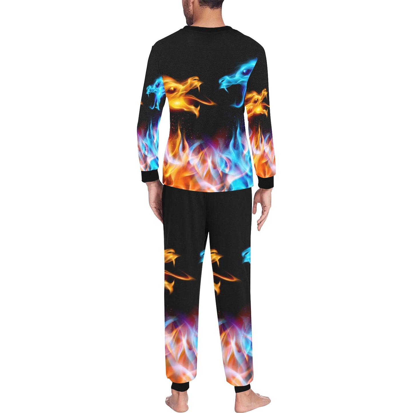 Dragons Print Lounge Wear Pajama Set