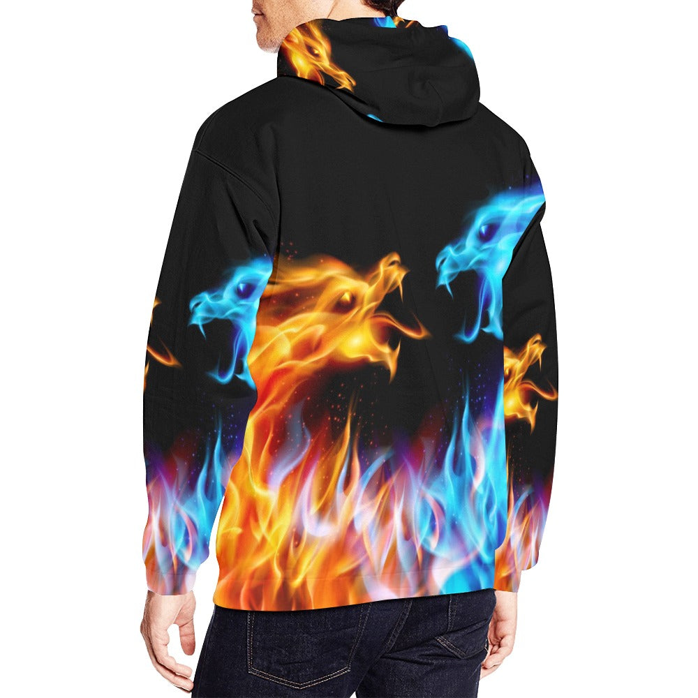 Dragons Print Hoodie