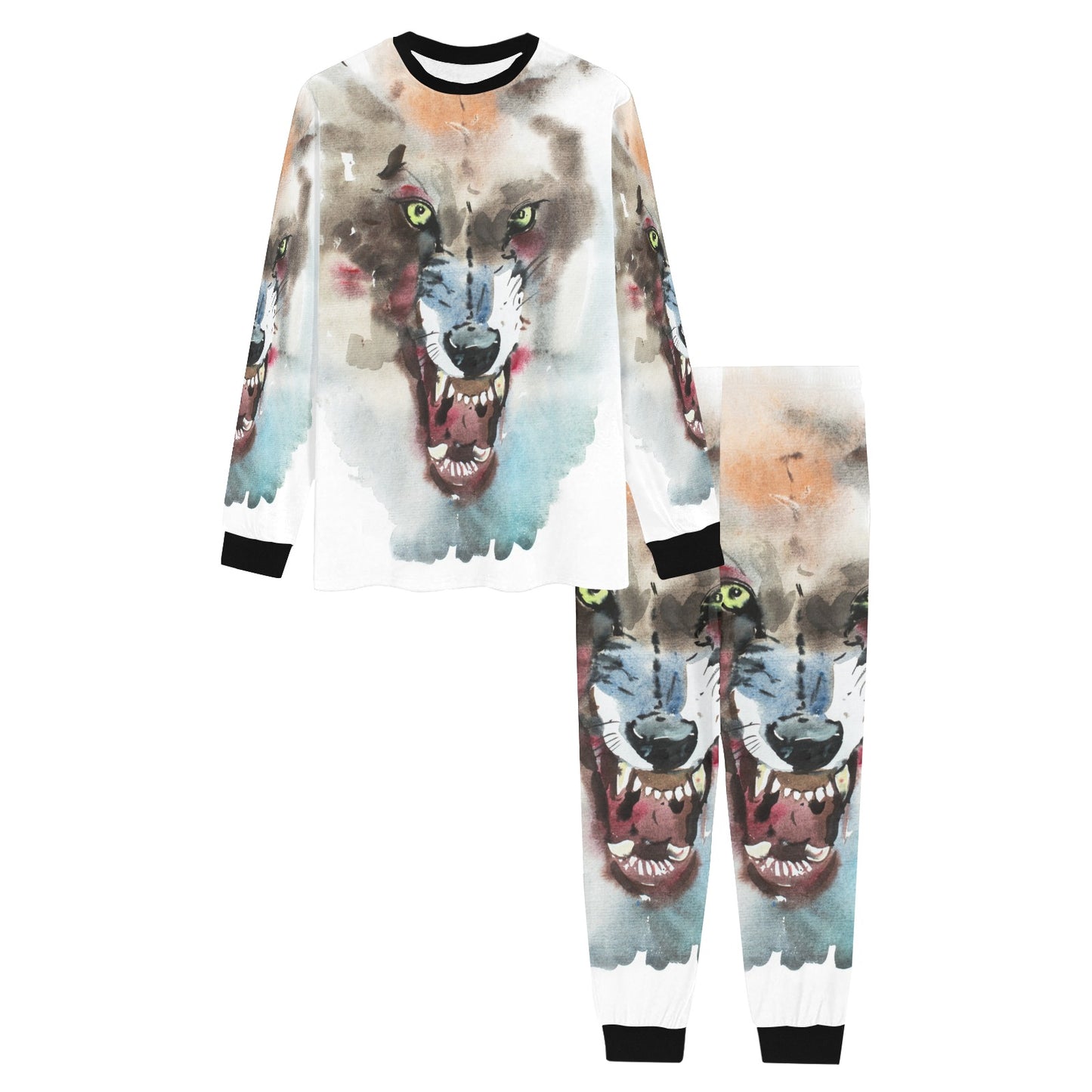 Angry Wolf Lounge Wear Pajama Set