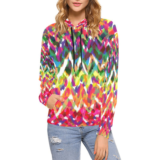 Abstract All Over Print Hoodie for Women