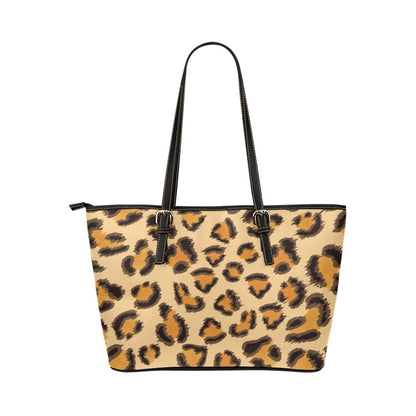 Leopard Vegan Leather Tote Bag