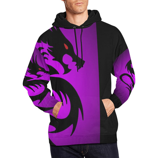 Dragon Print Hoodie for Men