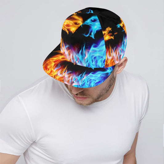 Fiery Dragons All Over Print Snapback Hat