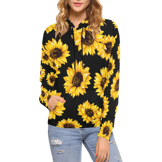 Sunflower Print Hoodie