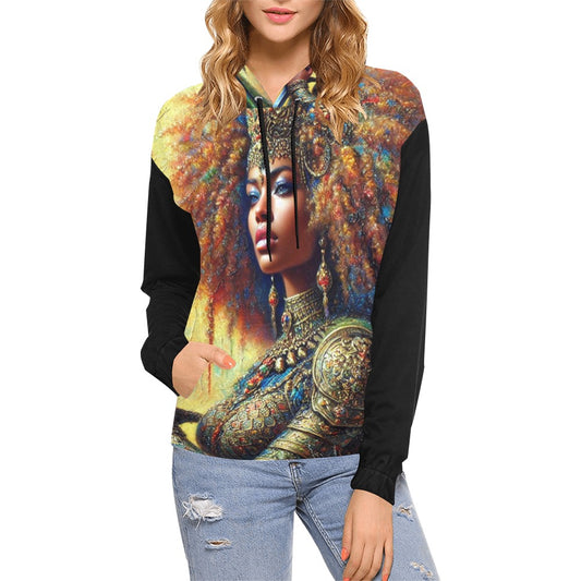 Queen  Print Hoodie for Women