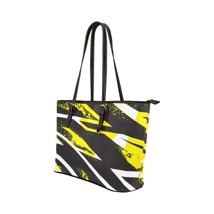 Zig Zag Leather Tote Bag