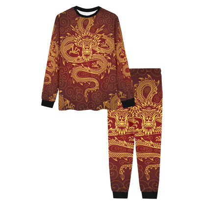 Dragon Print Lounge Wear Pajama Set