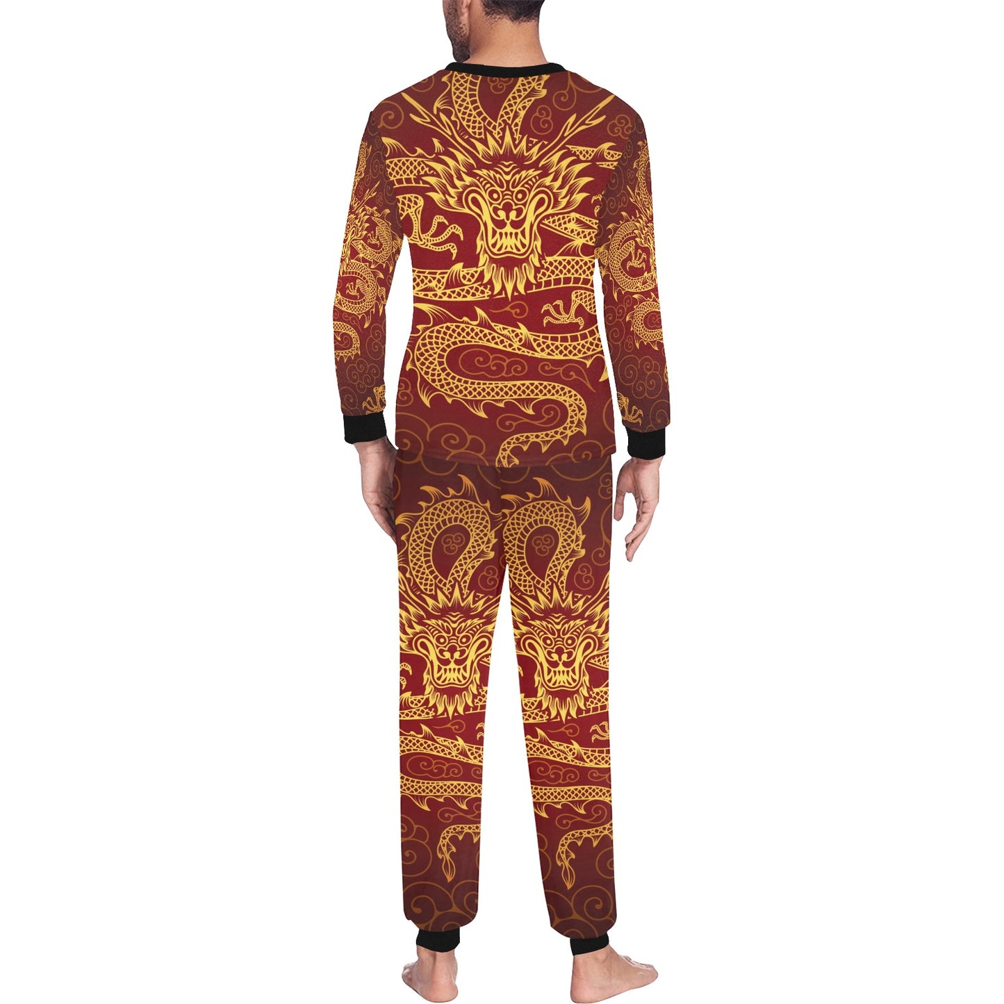 Dragon Print Lounge Wear Pajama Set