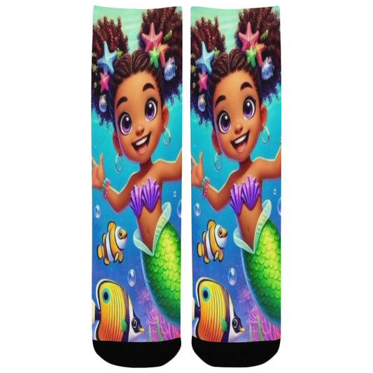 Socks Athena the Mermaid Custom Socks for Kids