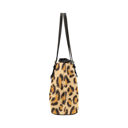 Leopard Vegan Leather Tote Bag