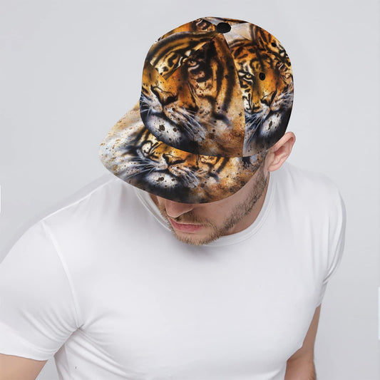 Cool Tiger Wildlife Print Snapback Hat