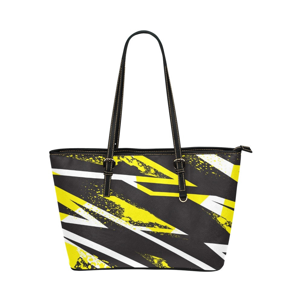 Zig Zag Leather Tote Bag