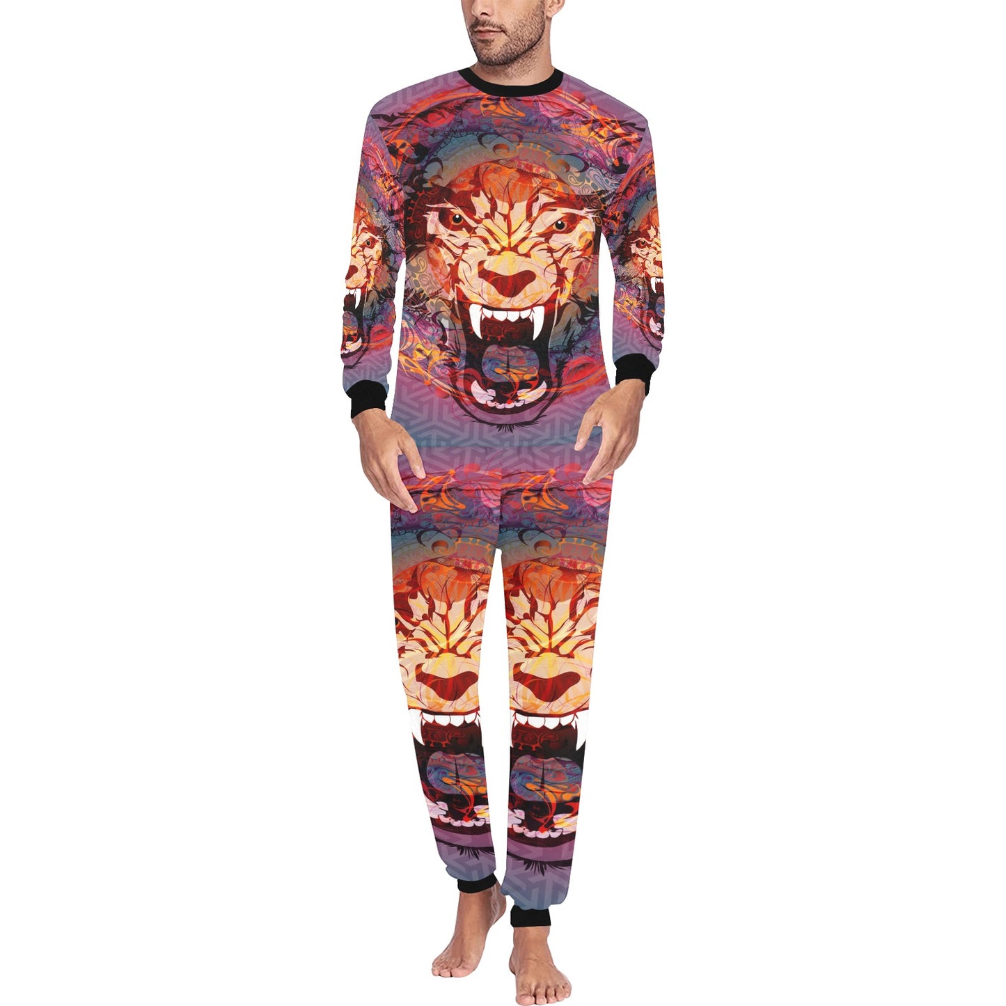 Angry Wolf Lounge Wear Pajama Set