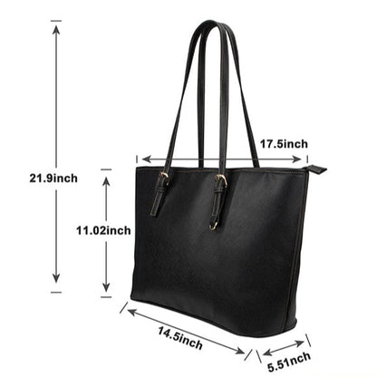 0ptical Illusion of Movement Vegan Leather Tote Bag